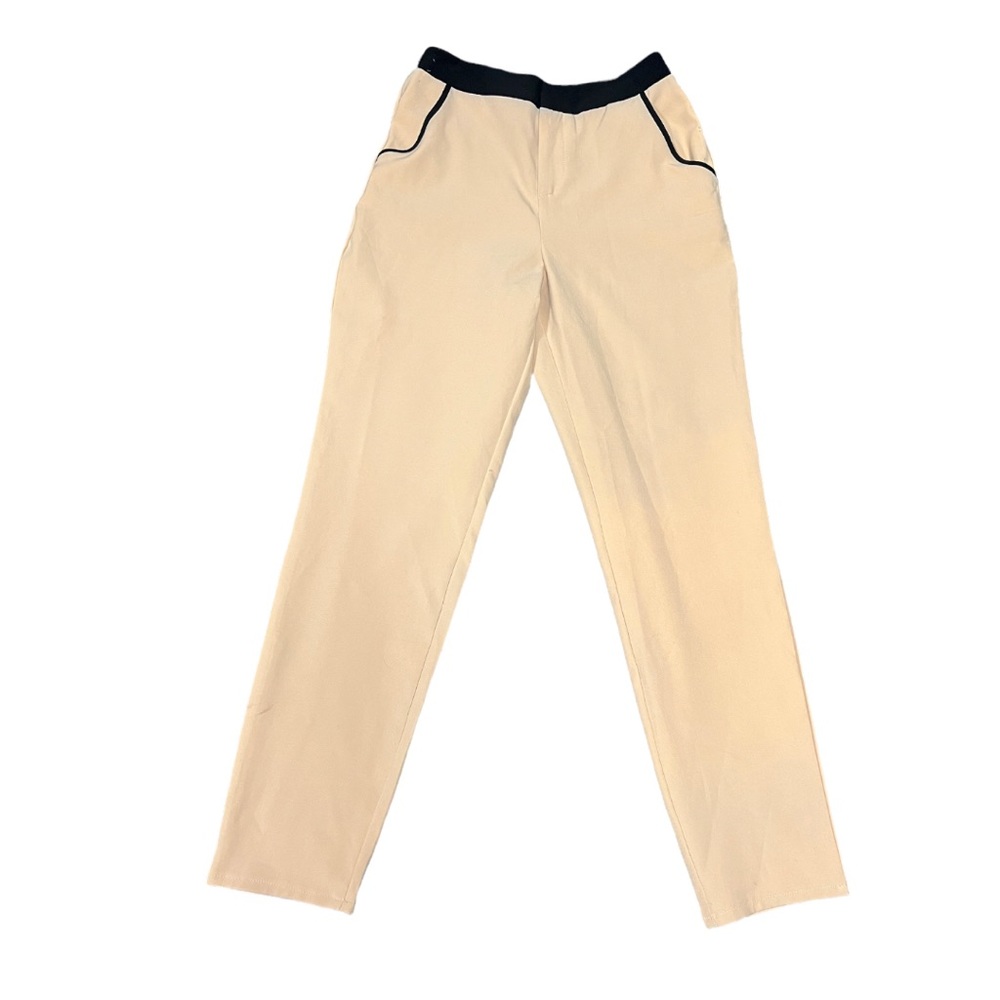 Dress pants with black trimming